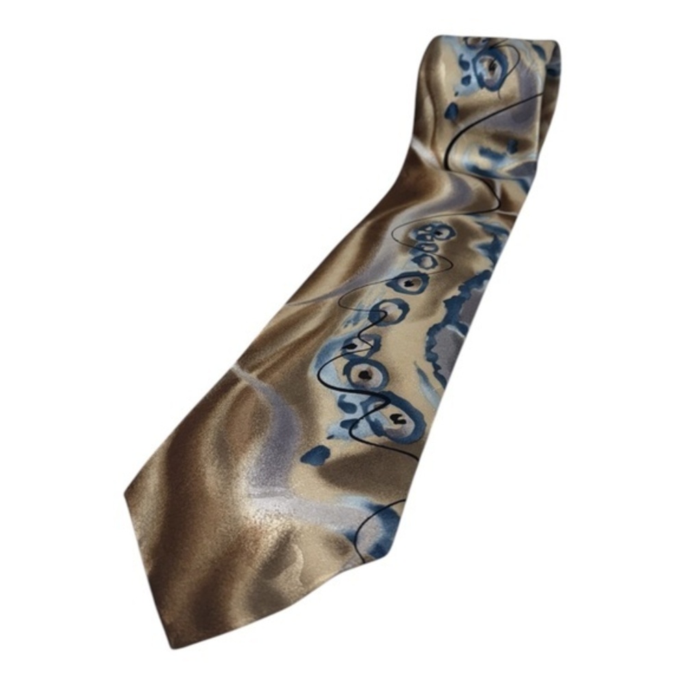 J. Garcia Necktie 100% Silk Collection Fifty Five Crème de Menthe Hangover Abstr